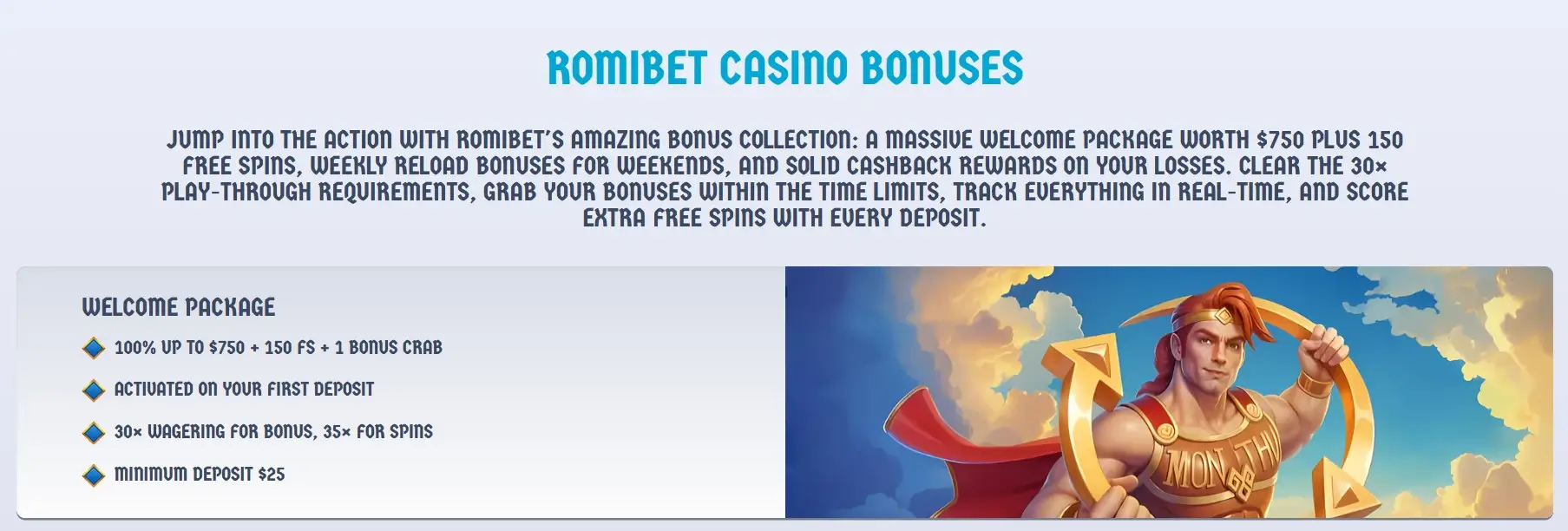 Romibet Einzahlungsbereich